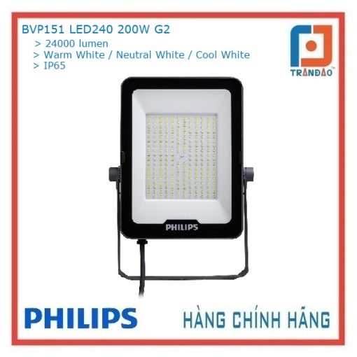 đèn led pha BVP151 Led240 g2 200w philips