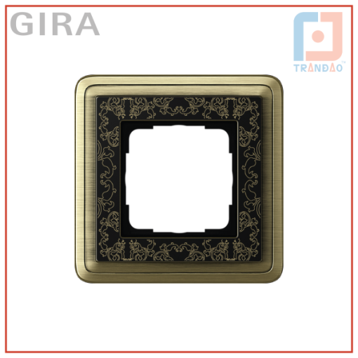 0211662 khung đơn gira classix art bronze + black gira