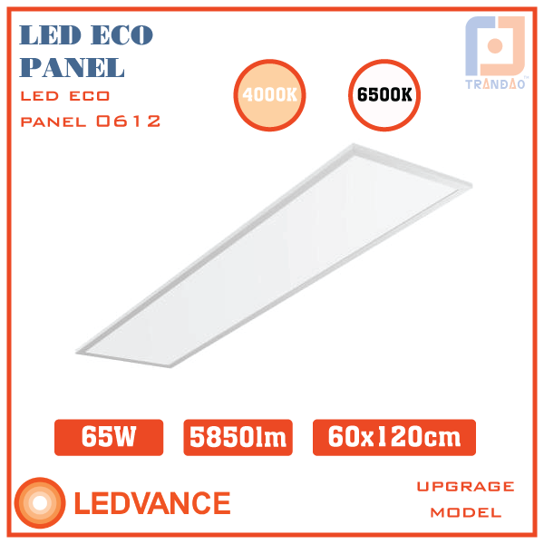 led panel recessed downlight 65w 5850lm 600x1200mm osram ledvance