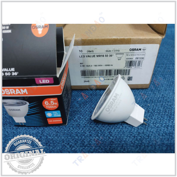 Bóng LED chiếu điểm MR16 6.5W OSRAM lắp đặt trong phòng khách, chiếu sáng hiệu quả và tiết kiệm điện