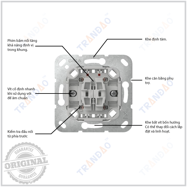 Công tắc Gira 310800 cao cấp, giúp điều khiển đèn từ hai vị trí khác nhau một cách dễ dàng