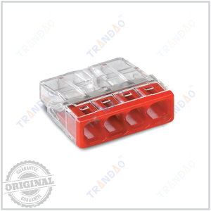 Đầu nối dây cứng WAGO 2273-204 chính hãng, hỗ trợ 4 dây 2.5mm²
