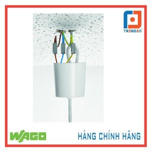 đầu nối wago 224-101 nhỏ gọn, có thể đặt vừa trong hộp che của đèn treo