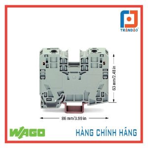 đầu nối thanh ray wago 285-125 có kích thước phù hợp với tiêu chuẩn của tủ điện, tạo không gian tiện lợi khi dấu nối