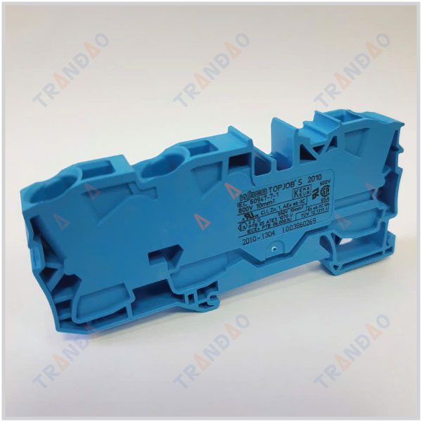 thông số rõ ràng, chính hãng của khối đấu nối thanh ray wago 2010-1304 xanh dương